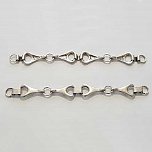 20 Cm De Chaine style Mors &agrave; Cheval en Zamak N&deg;01 Argent