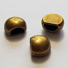 2 Embouts de finition pour cordon demi rond de 10 x 5.5 mm Bronze N&deg;02