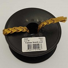 2 M Lani&egrave;re simili cuir tress&eacute; 10 mm Or