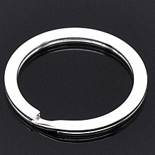 Anneau porte cl&eacute;s forme rond 30 mm Argent Vieilli