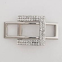 Boucle de ceinture Argent N&deg;19 Strass