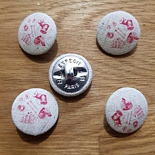 Bouton 22 mm recouvert tissus couture N&deg;01-01