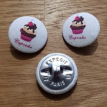 Bouton 22 mm recouvert tissus couture N&deg;14-02
