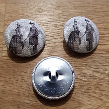 Bouton 32 mm recouvert tissus couture N&deg;06-01