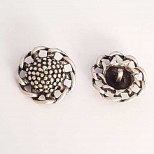 Bouton Argent N&deg;02 de 28 mm Rond