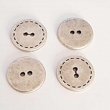 Bouton Argent N&deg;23 de 23 mm Rond
