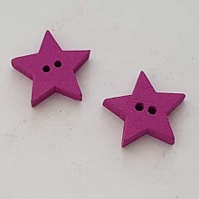 Bouton bois Etoile Mauve N&deg;02-01