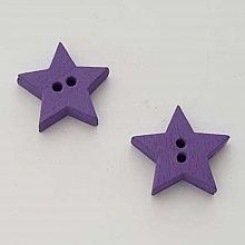 Bouton bois Etoile Violet N&deg;02-01