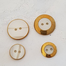 Bouton Dor&eacute; N&deg;38 de 14 mm Rond