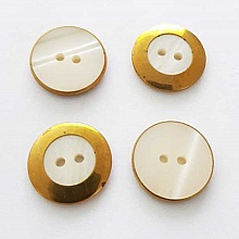 Bouton Dor&eacute; N&deg;38 de 20 mm Rond