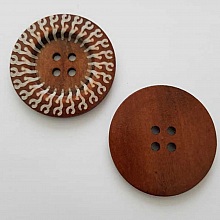 Bouton en bois fleurs 60 mm N&deg;19 x 1 pi&egrave;ce