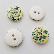 Bouton fantaisie &agrave; fleurs 18 mm N&deg;01