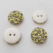 Bouton fantaisie &agrave; fleurs 18 mm N&deg;03