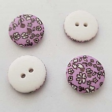 Bouton fantaisie &agrave; fleurs 18 mm N&deg;05