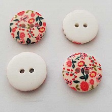 Bouton fantaisie &agrave; fleurs 18 mm N&deg;11
