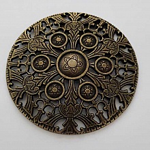 Bouton M&eacute;tal Fantaisie N&deg;001 de 82 mm Rond
