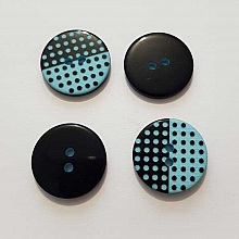 Bouton Rond 18 mm Bleu Clair N&deg;005