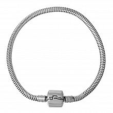 Bracelet Acier Inoxydable N&deg;04 Argent Fermoir Clip 18 cm