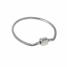 Bracelet Acier Inoxydable N&deg;04 Argent Fermoir Clip 20 cm