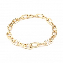 Bracelet maille ovale plaqu&eacute; or 16K 22.5 cm N&deg;01