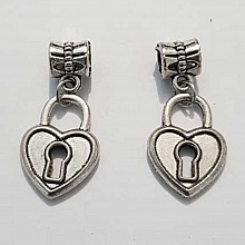 Breloque cadenas serrure N&deg;13 Argent