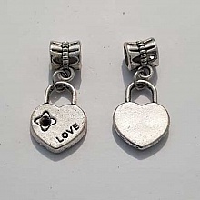 Breloque cadenas serrure N&deg;14 Argent