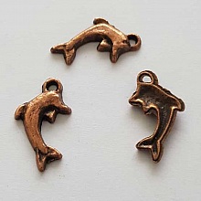 Breloque Dauphin N&deg;04 Bronze