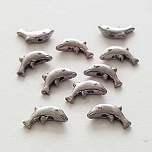 Breloque Dauphin N&deg;07 Argent Lot de 10 pi&egrave;ces