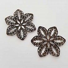 Breloque Divers N&deg;026 Fleur Bronze