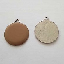 Breloque Divers N&deg;070-09 Pendentif Emaill&eacute; Marron