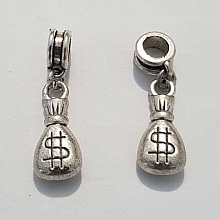 Breloque Dollar N&deg;04 Argent Vieilli