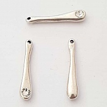 Breloque goutte N&deg;09-04 Argent et strass