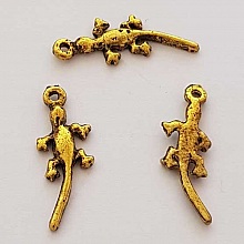 Breloque L&eacute;zard N&deg;04 Dor&eacute;