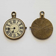 Breloque M&eacute;canisme Horloge N&deg;18 Bronze