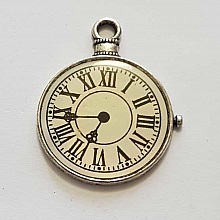 Breloque M&eacute;canisme Horloge N&deg;18 Argent