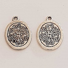 Breloque M&eacute;daille pi&egrave;ce 17 mm Argent-09