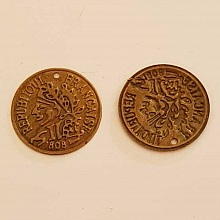 Breloque M&eacute;daille pi&egrave;ce 20 mm Bronze-04