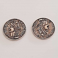 Breloque M&eacute;daille pi&egrave;ce 23 mm Argent-01