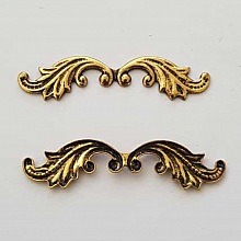 Breloque pendentif Moustache N&deg;27 Dor&eacute;