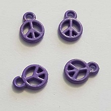 Breloque Peace & Love N&deg;10 Mauve