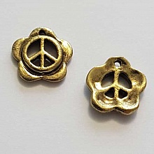 Breloque Peace & Love N&deg;11 Dor&eacute;