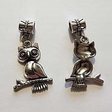 Breloque Chouette N&deg;25 Argent