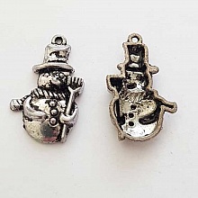 Breloque p&egrave;re no&euml;l N&deg;04 Argent
