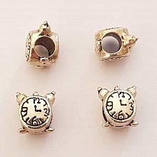 Breloque M&eacute;canisme Horloge N&deg;0406-02 Argent Perle