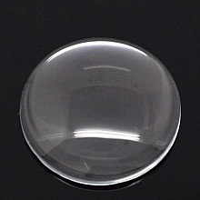 5 Cabochons Ronds 30 mm en verre Loupe transparent N&deg;13