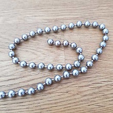 Chaine Bille Boule 6 mm Argent Vieilli Au m&egrave;tre