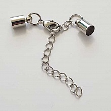 Cha&icirc;ne d'Extension et fermoir mousqueton Argent 08