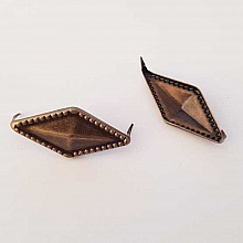 Clous rivet &agrave; griffes 26 x 11 mm Bronze 10 pi&egrave;ces