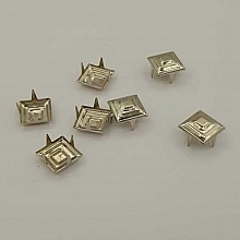 Clous rivet &agrave; griffes Carr&eacute; 09 mm Argent 20 pi&egrave;ces