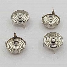 Clous rivet &agrave; griffes Rond 13 mm N&deg;02 Argent 10 pi&egrave;ces